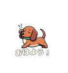 犬のスタンプ（ダックスフンド）（個別スタンプ：1）