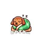 犬のスタンプ（ダックスフンド）（個別スタンプ：17）