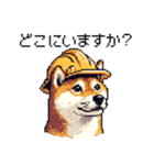 ドット絵 柴犬 災害時に（個別スタンプ：32）