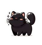 愛らしい黒猫の冒険（個別スタンプ：16）