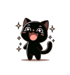 愛らしい黒猫の冒険（個別スタンプ：23）