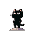 愛らしい黒猫の冒険（個別スタンプ：24）