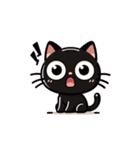 愛らしい黒猫の冒険（個別スタンプ：34）