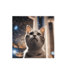 動く宇宙猫 2 space cat（個別スタンプ：9）