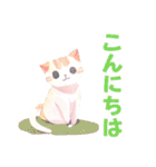 かわいい猫の日常のあいさつ。（個別スタンプ：2）