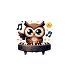 フクロウのふわふわ日記（個別スタンプ：9）