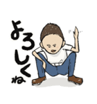 年中半袖のハッスルおっさんスタンプ（個別スタンプ：3）