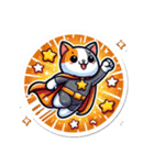 スーパーにゃんSticker(ネコ) 1（個別スタンプ：6）