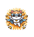 スーパーにゃんSticker(ネコ) 1（個別スタンプ：12）