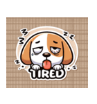 ビーグルの感情：かわいい＆表現豊か（個別スタンプ：5）