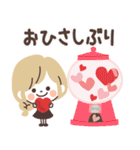 モノトーンGirlyちゃん・LOVE（個別スタンプ：33）