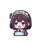 紫のメイドちゃんスタンプ（個別スタンプ：13）