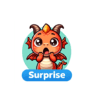 かわいいドラゴンの表情（個別スタンプ：6）