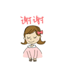 happy ribbon girl sticker (Chinese ver.)（個別スタンプ：13）