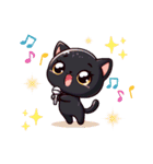 ほのぼのBLACKcat（個別スタンプ：1）