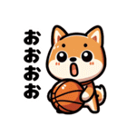 バスケットボール好きな柴犬（個別スタンプ：5）