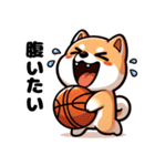 バスケットボール好きな柴犬（個別スタンプ：12）