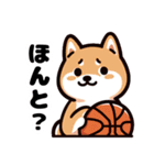 バスケットボール好きな柴犬（個別スタンプ：13）