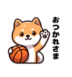 バスケットボール好きな柴犬（個別スタンプ：18）