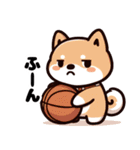 バスケットボール好きな柴犬（個別スタンプ：24）