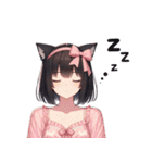 黒猫妹達 ミアナ(English)（個別スタンプ：27）