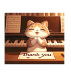 ピアノ猫のメロディ（個別スタンプ：1）