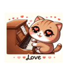 ピアノ猫のメロディ（個別スタンプ：4）