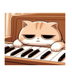 ピアノ猫のメロディ（個別スタンプ：6）