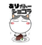 ハチワレ猫★パペット・着ぐるみ・ダジャレ（個別スタンプ：34）