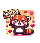 愛らしいレッサーパンダ（個別スタンプ：1）