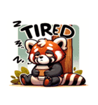 愛らしいレッサーパンダ（個別スタンプ：6）