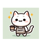 カフェオーナーのネコちゃん（個別スタンプ：1）