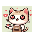 カフェオーナーのネコちゃん（個別スタンプ：4）