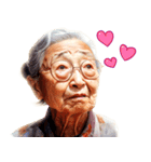 恋するおじいちゃんおばあちゃんスタンプ（個別スタンプ：13）