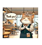 カフェ猫のにぎやかな一日（個別スタンプ：4）