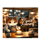 カフェ猫の日常！（個別スタンプ：3）