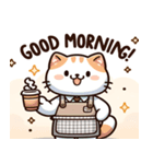カフェオーナーねこの日常（個別スタンプ：1）