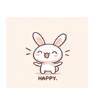 しあわせうさぎの冒険（個別スタンプ：1）