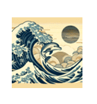 浮世絵イルカ（個別スタンプ：4）