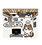 ねこの逆さまワールド（個別スタンプ：5）