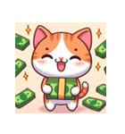 大金をゲットして喜んでいる猫にゃん☆（個別スタンプ：22）