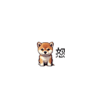 ドット絵 仔犬な柴犬 ちいさいスタンプ（個別スタンプ：6）