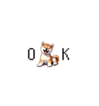 ドット絵 仔犬な柴犬 ちいさいスタンプ（個別スタンプ：8）