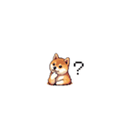 ドット絵 仔犬な柴犬 ちいさいスタンプ（個別スタンプ：18）