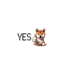 ドット絵 仔犬な柴犬 ちいさいスタンプ（個別スタンプ：35）