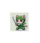 忍者キャット隊：猫の戦士（個別スタンプ：24）