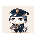 警察猫の日常（個別スタンプ：4）