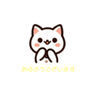 ねここねこ②毎日・敬語・あいさつ絵文字（個別スタンプ：3）