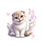 スコティッシュフォールド猫Scottishfold A（個別スタンプ：24）