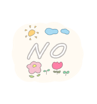 ゆるパステル。手書き文字。お花とお空。（個別スタンプ：30）